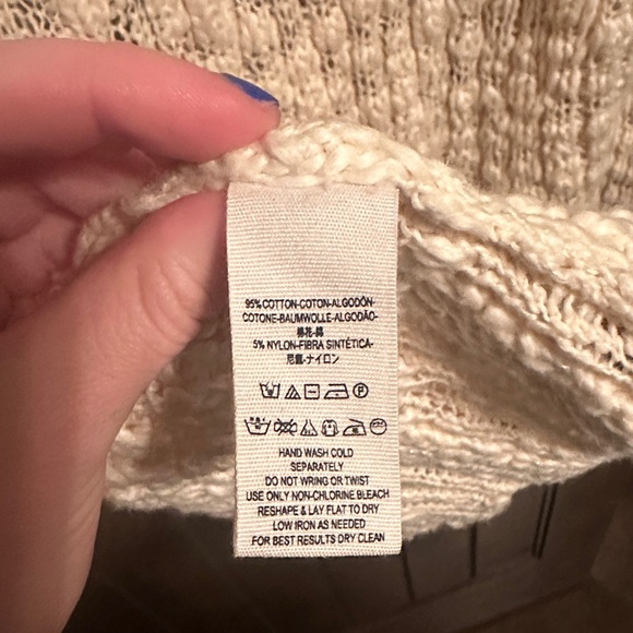 Free People Soft Cream Open-Knit Cardigan - Picture 7 of 7